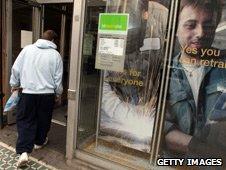 Man entering job centre