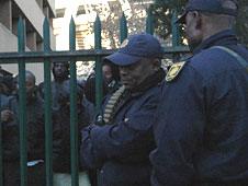 Police outside Ellis Park stadium in Johannesburg