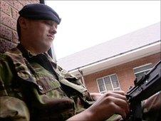 Soldier at Army base