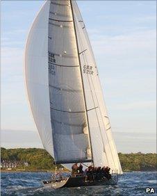 Tony Hayward's yacht at the Isle of Wight boat race