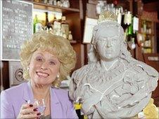Peggy Mitchell (Barbara Windsor) in the Queen Vic