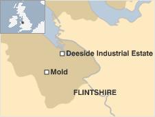 Map of Flintshire