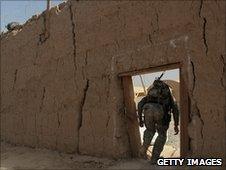 US soldier at remote base in Kandahar