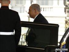 Israeli PM Benjamin Netanyahu arrives at the White House on 6 July 2010