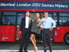 Lord Seb Coe, Chair of LOCOG, Alesha Dixon and Steve Easterbrook, UK and North Europe CEO & President of McDonald’s