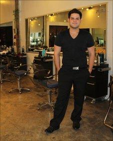 William Isaac in his salon