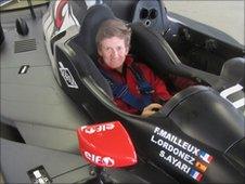 Lucas Ordoñez in racing car