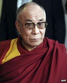 The Dalai Lama takes part in a meeting with local political personalities on 15 August 2011 in Toulouse