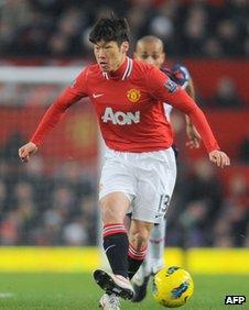 Manchester United's South Korean mid fielder Park Ji-Sung at Old Trafford in Manchester, on 14 January, 2012