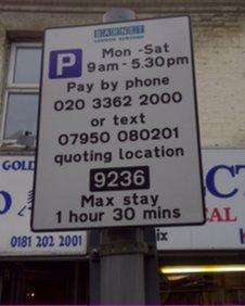 Parking notices in Barnet