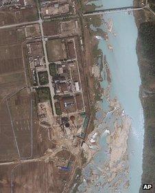 This 30 April, 2012 satellite image provided by GeoEye shows the area around the Yongbyon nuclear facility in Yongbyon, North Korea