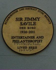 Savile plaque in Scarborough