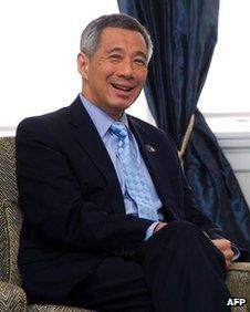 Singapore Prime Minister Lee Hsien Loong in Wellington, New Zealand on 8 October, 2012