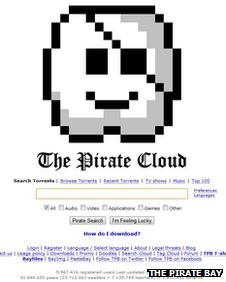 Screenshot of 'The Pirate Bay' [IMAGE]