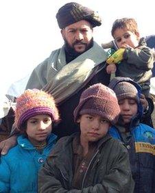 Taj Mohammad and his family