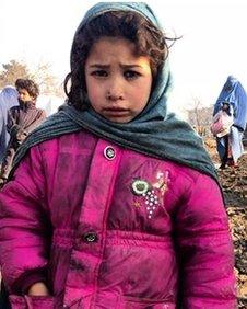 Displaced girl from Helmand in Qambar‏ camp
