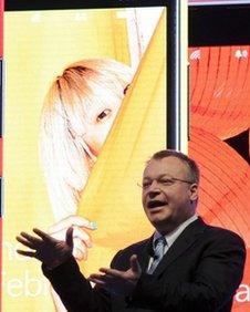 Stephen Elop, chief executive of Nokia, delivers keynote at MWC