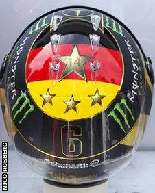 Nico Rosberg's redesigned helmet