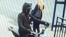 CCTV image of hooded young person on e-bikes