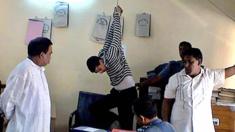 পুলিশ থানার দৃশ্য। ঘটনাটি ঘটেছিল ২৫শে জানিয়ারি, ২০০৭ বগুগা থানায়।