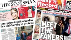Newspaper front pages 14 July