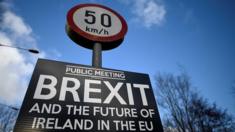 A Brexit Sign Is Seen Between Donegal In The Republic Of Ireland And Londonderry In Northern A Brexit Sign Is Seen Between Donegal In The Republic Of Ireland And Londonderry In Northern