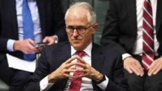 Malcolm Turnbull sits in parliament