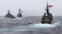 Tàu của Hoa Kỳ và Thái Lan trong cuộc tập trận hàng hải Mỹ-ASEAN kéo dài từ 2 đến 6 tháng 9, 2019 tại vịnh Thái Lan