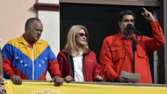 Diosdado Cabello, Cilia Flores y Nicolás Maduro