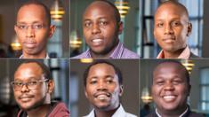 Top - left to right: Ashford Kuria, Denis Mwaniki and Jeremiah Mbaria. Bottom - left to right: John Ndiritu, Kelvin Gitonga and Wilfred Kareithi. All Cellulant employees who were killed in the Dusit compound siege