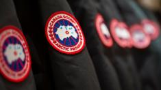 Canada Goose parkas hang on display