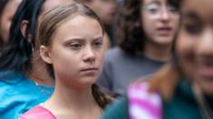 Greta Thunberg durante una marcha por el clima en Nueva York