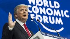 US President Donald J. Trump addresses a plenary session during the 48th Annual Meeting of the World Economic Forum (WEF) in Davos, Switzerland, 26 January 2018.