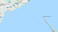 Chuyên gia Ryan Martinson đăng bản đồ vị trí tàu Hải Dương Địa Chất 8 trong buổi sáng ngày 24/8 (giờ Việt Nam)