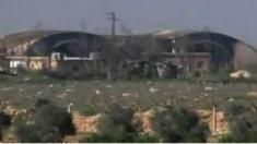 A damaged building at Shayrat airfield, Syria, 7 April