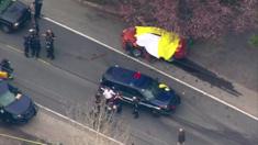 Scene of shooting and fatal car crash in Seattle, US. 27 March 2019