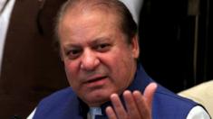 Nawaz Sharif, former Prime Minister and leader of Pakistan Muslim League gestures during a news conference in Islamabad, Pakistan May 10, 2018