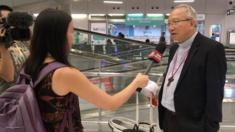 Đức Giám Mục Phaolô Nguyễn Thái Hợp trả lời phỏng vấn BBC khi ông vừa đáp xuống phi trường Survanabumi, Thái Lan khuya 20/11