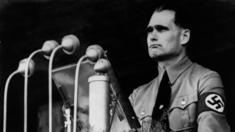 Rudolf Hess making a speech in 1937