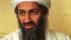 Close-in shot of Osama Bin Laden in undated photograph