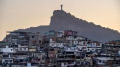 Christ the Redeemer statue and the Morro da Coroa favela in Rio de Janeiro, Brazil (file photo)