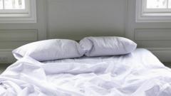 Две подушки в расстеленной постели
