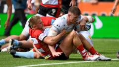 Exeter win at Gloucester to maintain play-off hopes