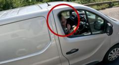 Driver caught trimming beard while on motorway