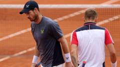 Murray loses alongside Evans on French Open farewell