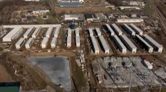 AFP via Getty Images A massive, multi-building data center in Ohio, US