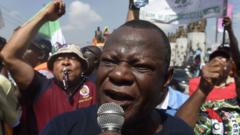 Nigerian Labour union oga dey use mic tok for protest