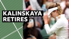 Kalinskaya forced to retire as Rybakina progresses to last eight