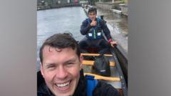 Duo raise £50,000 in 'world's longest paddle race'
