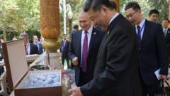 Путин и Си Цзиньпин на саммите Совещания по взаимодействию и мерам доверия в Ази